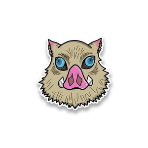 Inosuke Boar Hat Sticker waterproof vinyl decal for laptop, bike, car & bottle