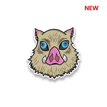 Inosuke Boar Hat Sticker waterproof vinyl decal for laptop, bike, car & bottle