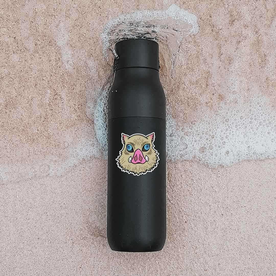 Inosuke Boar Hat Sticker waterproof vinyl decal for laptop, bike, car & bottle