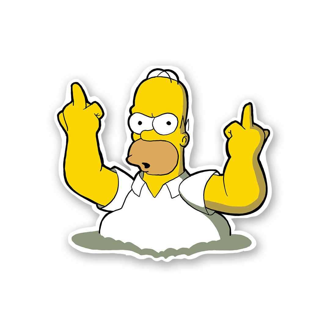 Irritated Homer Sticker waterproof vinyl decal for laptop, bike, car & bottle