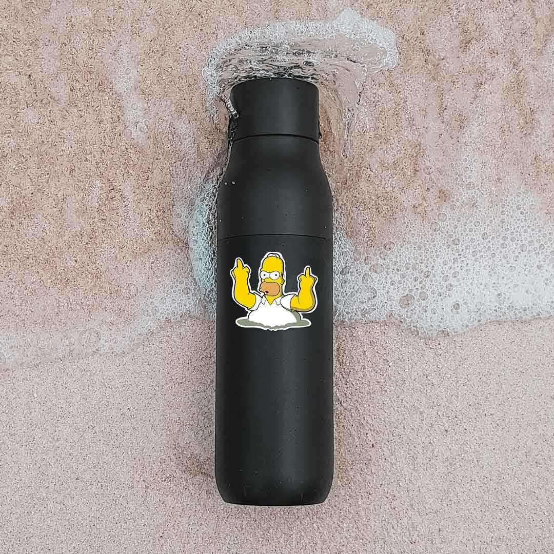 Irritated Homer Sticker waterproof vinyl decal for laptop, bike, car & bottle