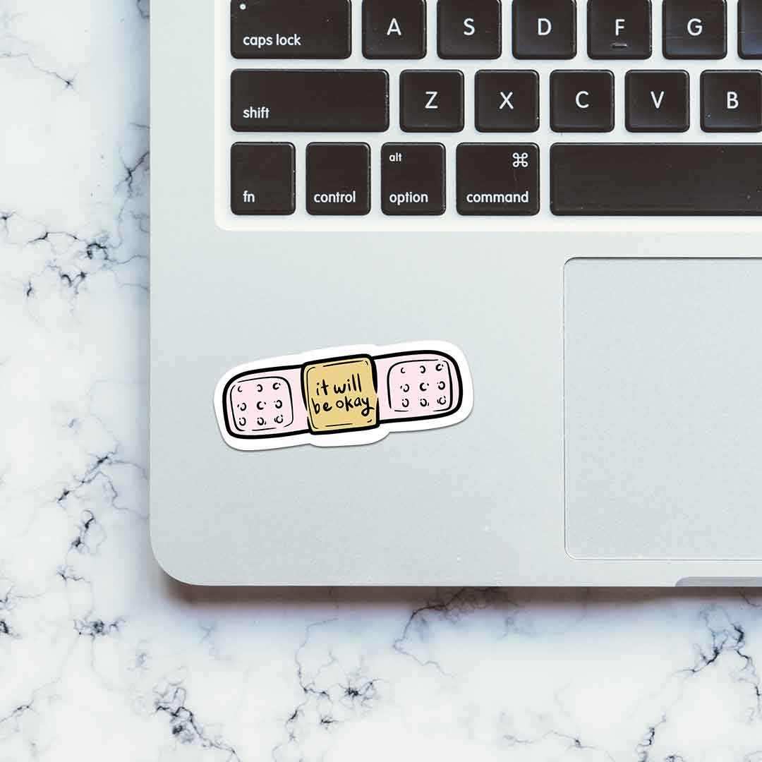 It will be okey Sticker waterproof vinyl decal for laptop, bike, car & bottle