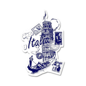 Italia Sticker waterproof vinyl decal for laptop, bike, car & bottle