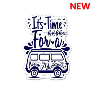 It's Time For A Travel Sticker waterproof vinyl decal for laptop, bike, car & bottle