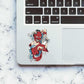 Japanese Women With Mask Sticker waterproof vinyl decal for laptop, bike, car & bottle