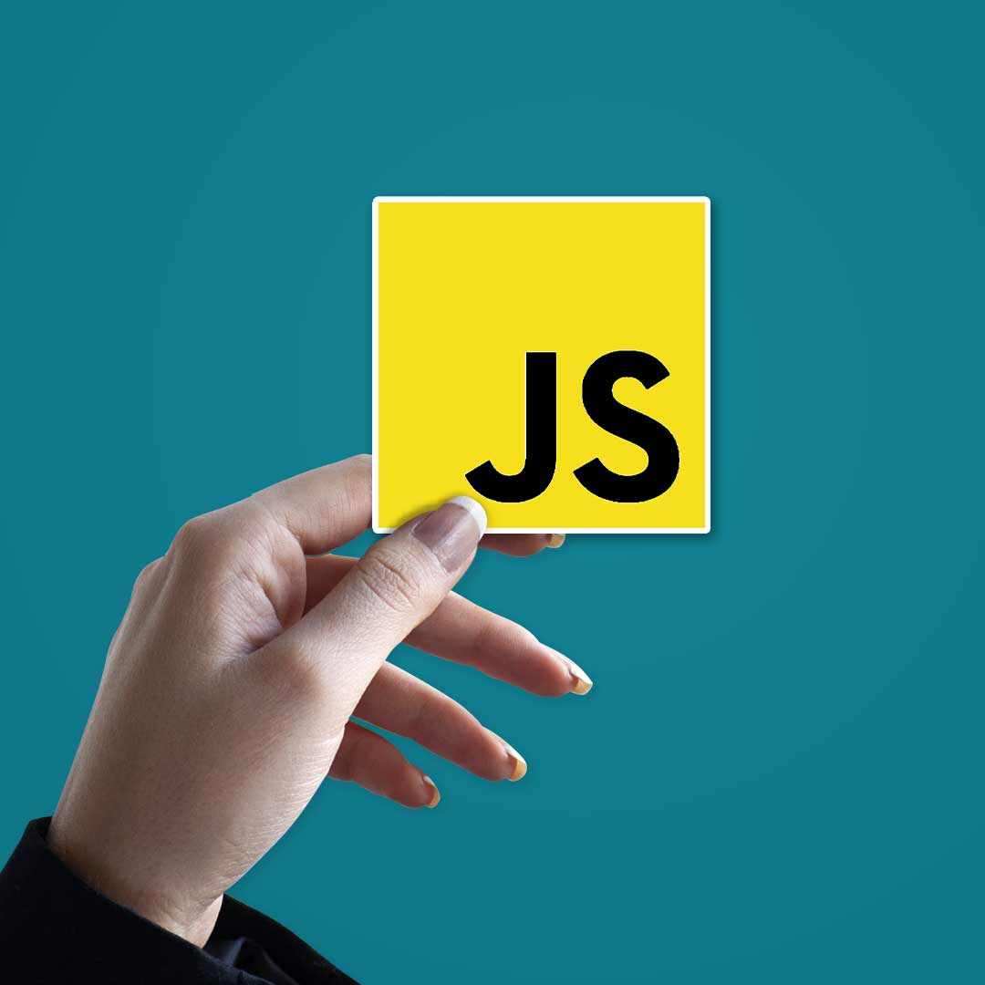 JavaScript Sticker waterproof vinyl decal for laptop, bike, car & bottle