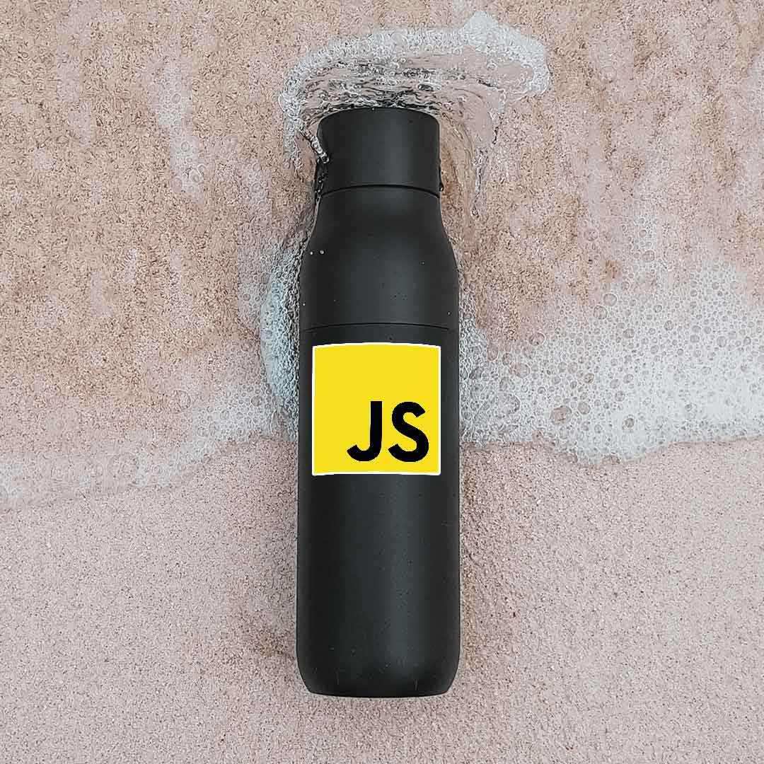 JavaScript Sticker waterproof vinyl decal for laptop, bike, car & bottle