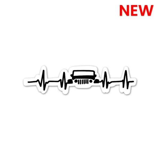 Jeep Heartbeat Sticker - STICK IT UP
