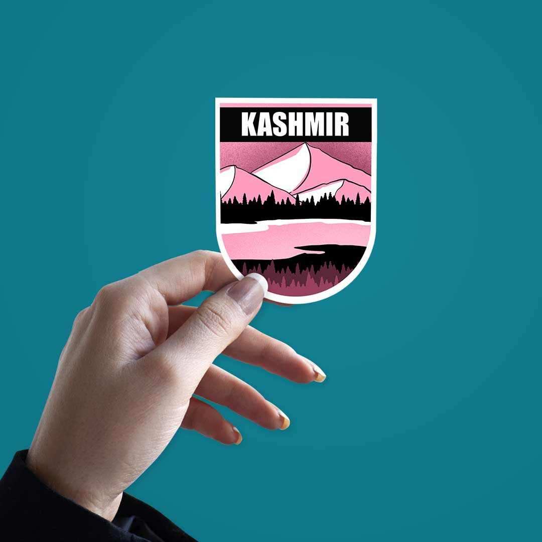 Kashmir Sticker waterproof vinyl decal for laptop, bike, car & bottle