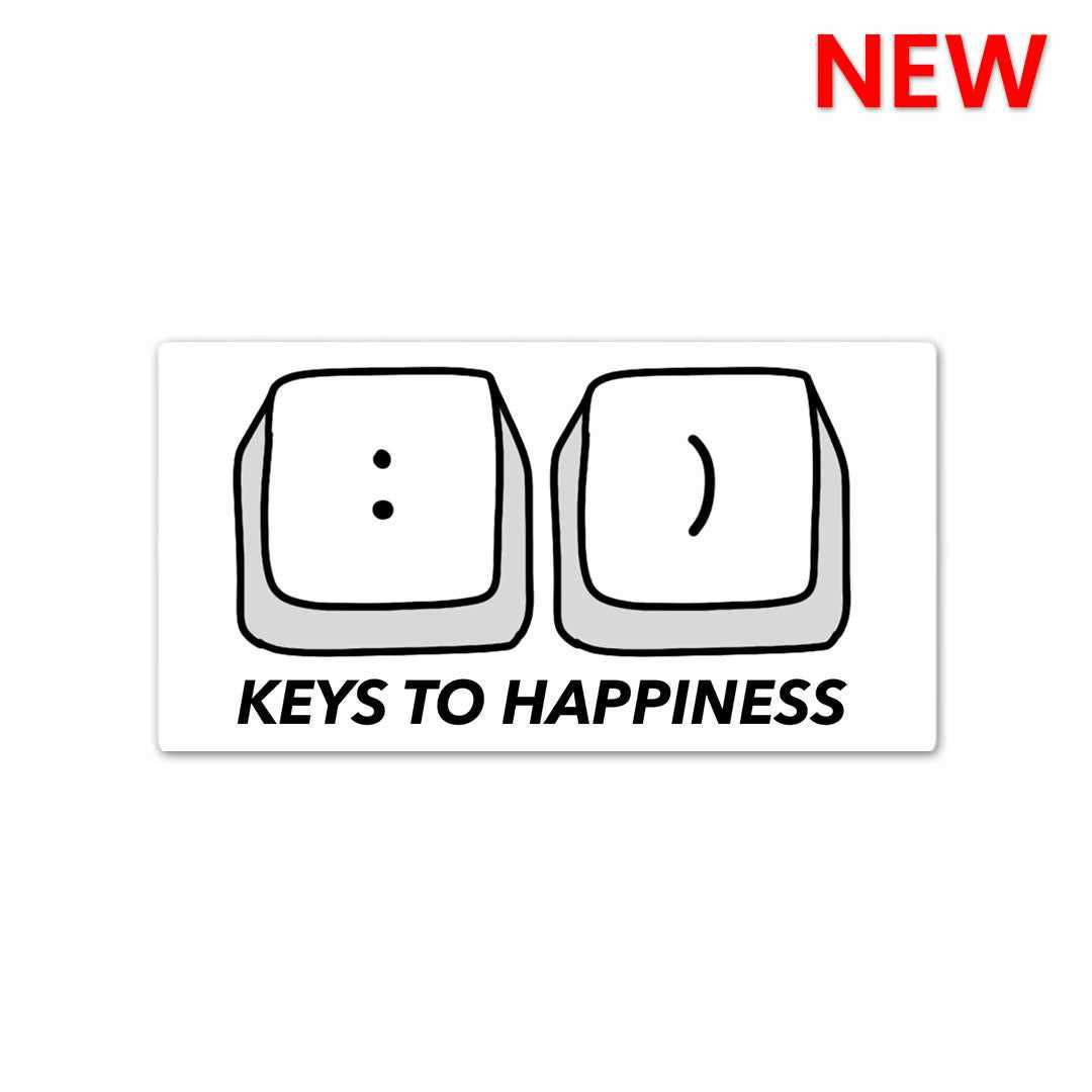 Keys to Happiness Sticker - Stickers | STICK IT UP