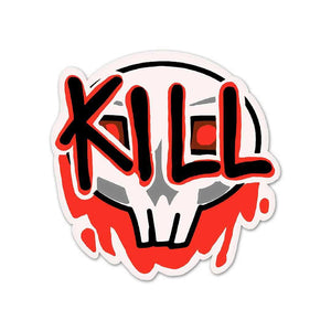 Kill Skull Sticker waterproof vinyl decal for laptop, bike, car & bottle