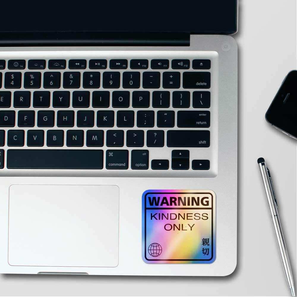 Kindness only Holographic Stickers waterproof vinyl decal for laptop, bike, car & bottle