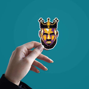 King LeBron sticker waterproof vinyl decal for laptop, bike, car & bottle