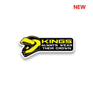 Kings Always Wear Their Crown Sticker waterproof vinyl decal for laptop, bike, car & bottle
