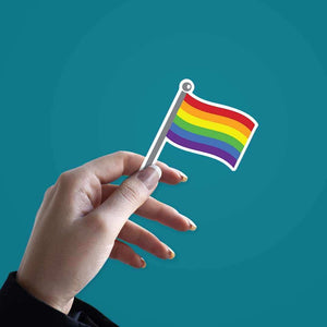 LGBTQ Flag sticker waterproof vinyl decal for laptop, bike, car & bottle