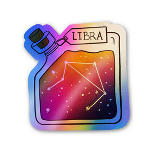 Libra Holographic Stickers waterproof vinyl decal for laptop, bike, car & bottle