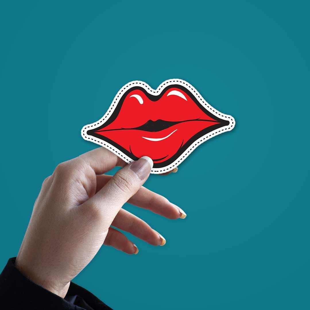 Lips Sticker waterproof vinyl decal for laptop, bike, car & bottle