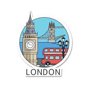 London Sticker waterproof vinyl decal for laptop, bike, car & bottle