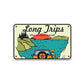 Long trips Bumper Sticker waterproof vinyl decal for laptop, bike, car & bottle