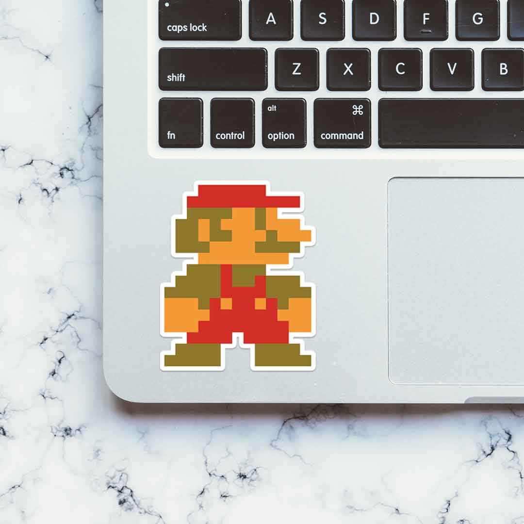 Mario Sticker waterproof vinyl decal for laptop, bike, car & bottle