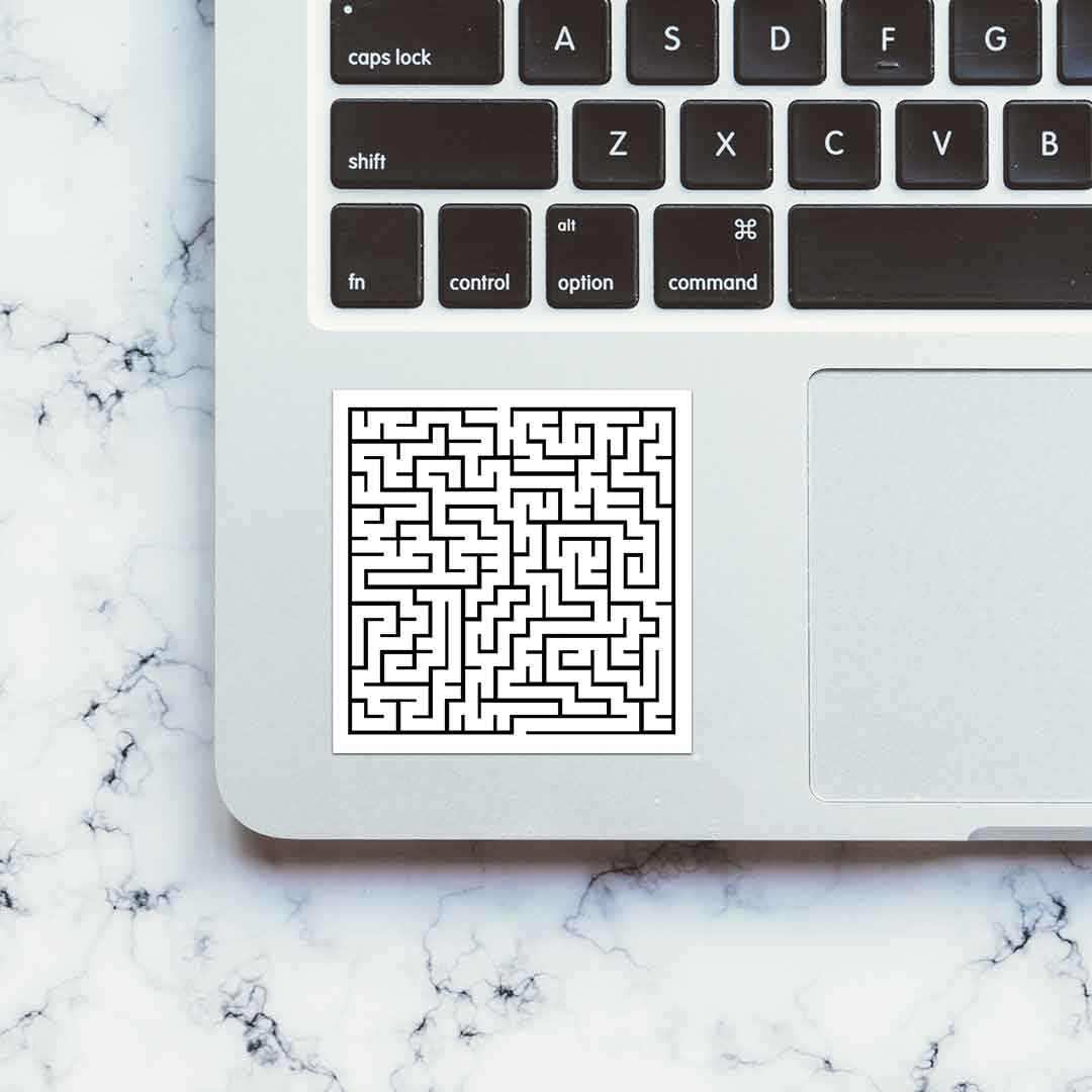 Maze Sticker waterproof vinyl decal for laptop, bike, car & bottle