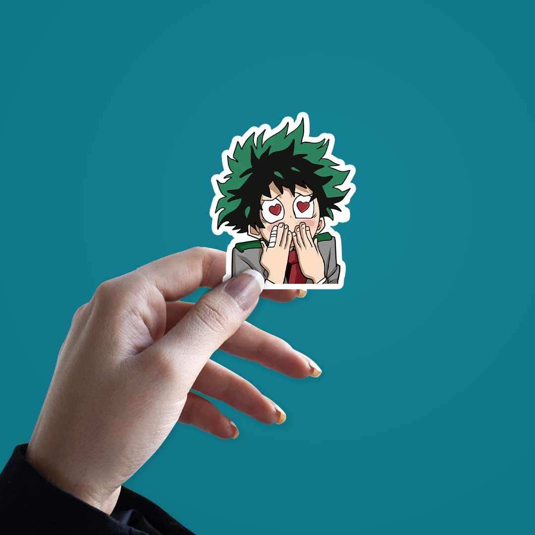 Midoriya Sticker waterproof vinyl decal for laptop, bike, car & bottle
