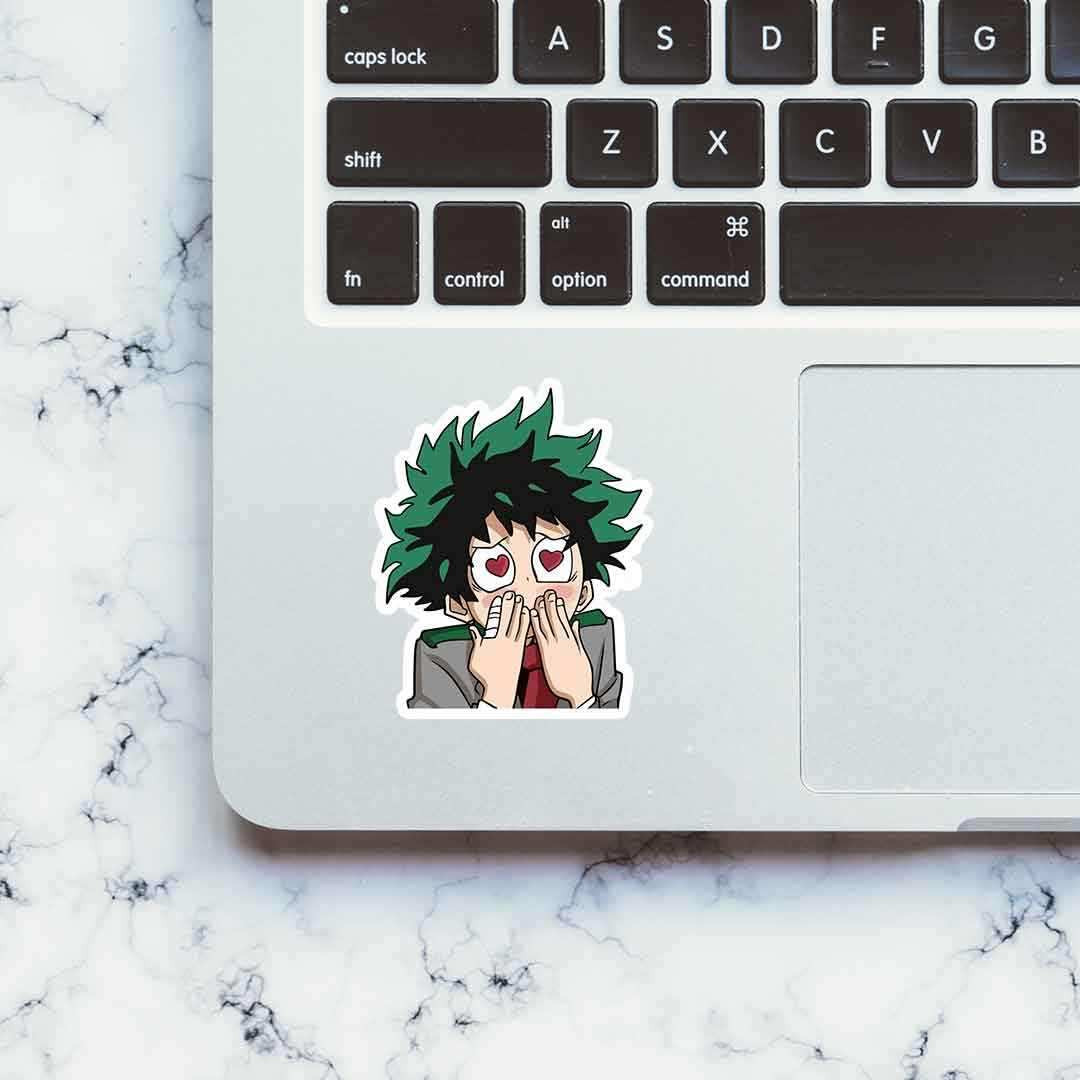 Midoriya Sticker waterproof vinyl decal for laptop, bike, car & bottle