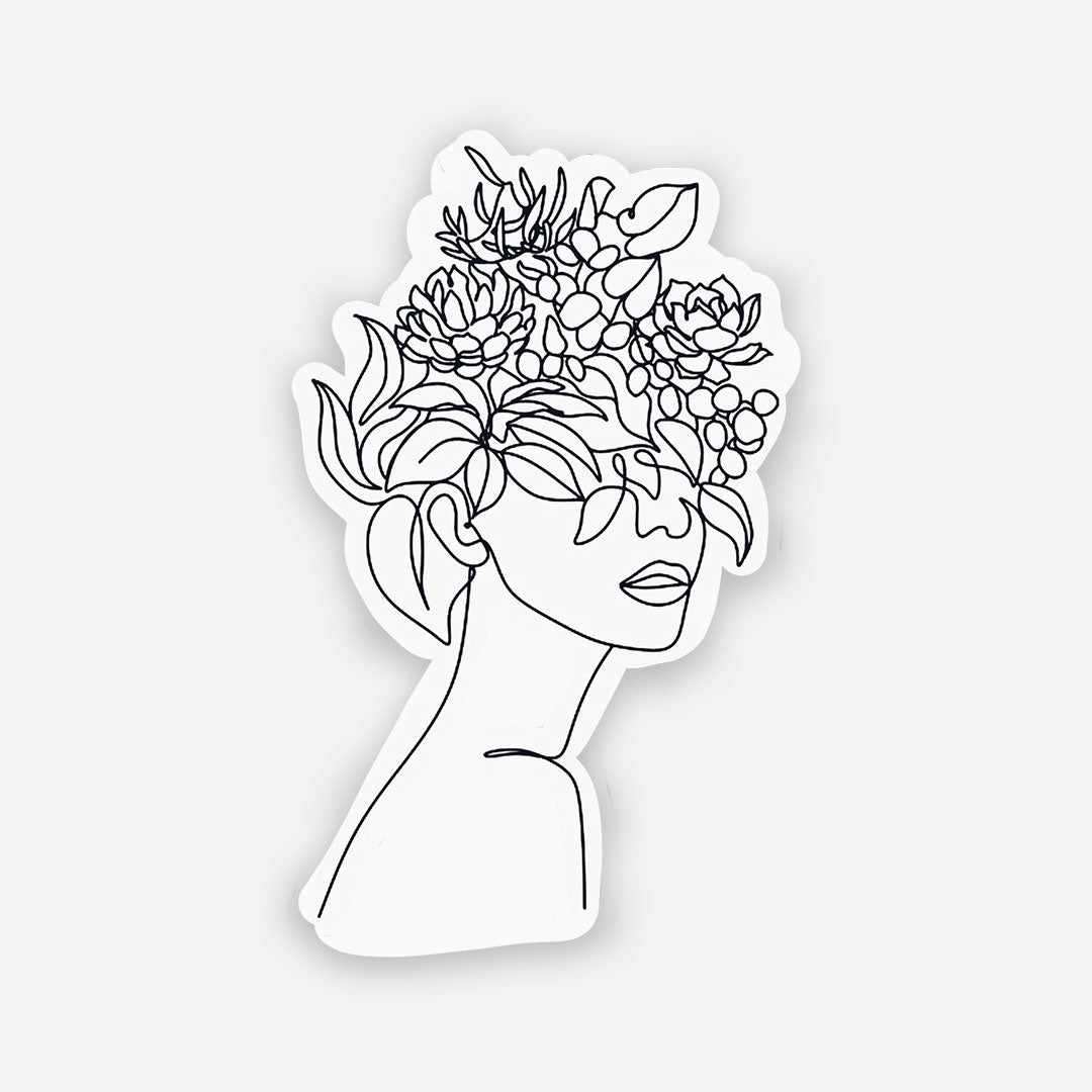 Mind Like a flower sticker waterproof vinyl decal for laptop, bike, car & bottle