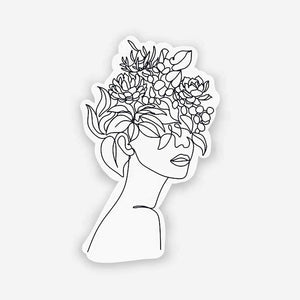 Mind Like a flower sticker waterproof vinyl decal for laptop, bike, car & bottle