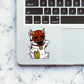 Monster Cat Sticker waterproof vinyl decal for laptop, bike, car & bottle