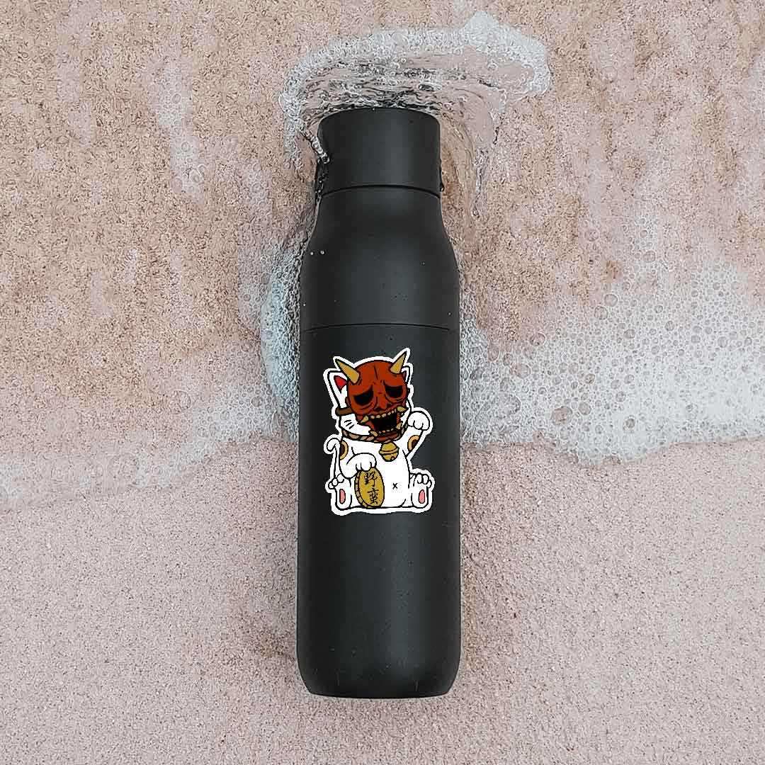 Monster Cat Sticker waterproof vinyl decal for laptop, bike, car & bottle