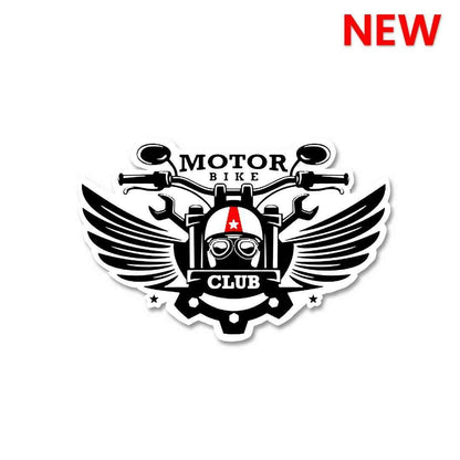 Motor bike club Sticker waterproof vinyl decal for laptop, bike, car & bottle