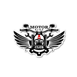 Motor bike club Sticker waterproof vinyl decal for laptop, bike, car & bottle