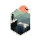 Mountain Adventure Bumper Sticker waterproof vinyl decal for laptop, bike, car & bottle