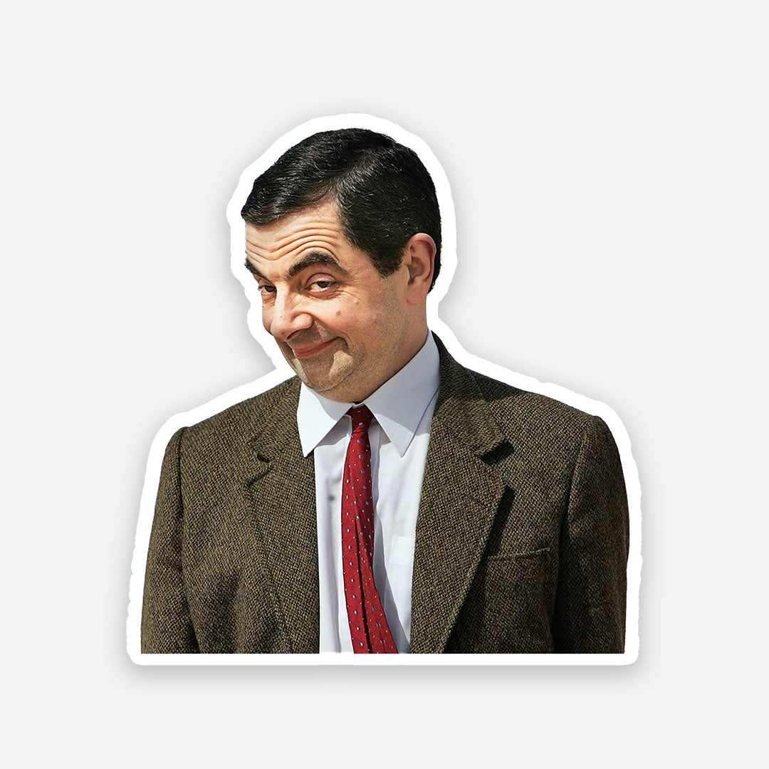 Mr Bean Meme Face sticker waterproof vinyl decal for laptop, bike, car & bottle