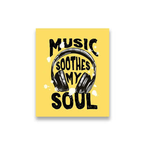 Music Soothes My Soul Sticker waterproof vinyl decal for laptop, bike, car & bottle