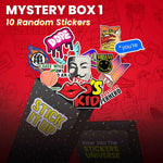 Mystery Box 1 [10 Random Stickers] waterproof vinyl decal for laptop, bike, car & bottle