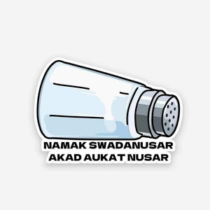Namak Swadanusar sticker waterproof vinyl decal for laptop, bike, car & bottle