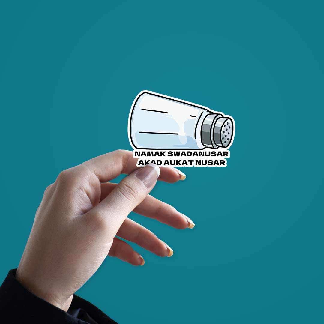Namak Swadanusar sticker waterproof vinyl decal for laptop, bike, car & bottle