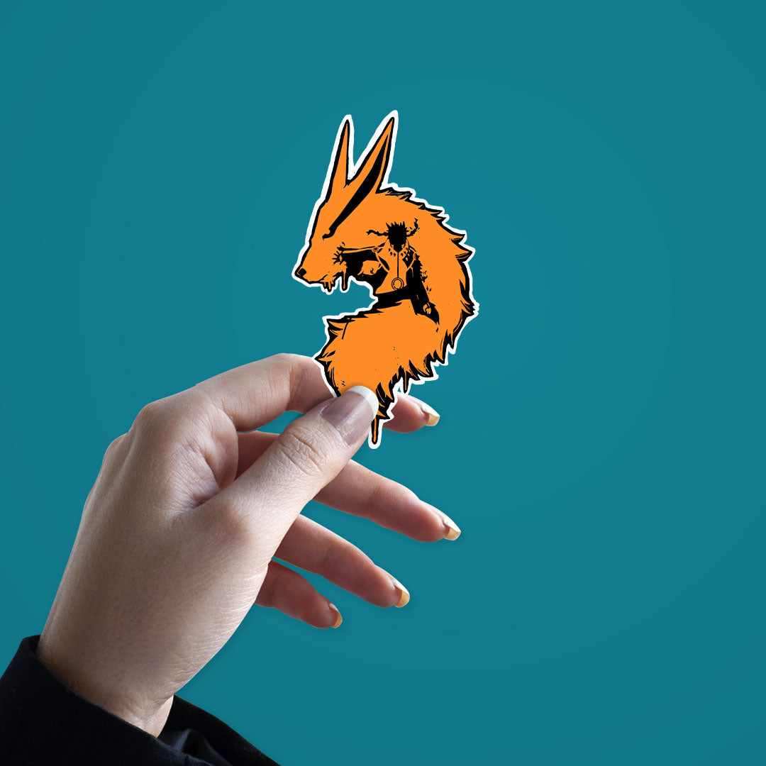 Naruto kurama 2 Sticker waterproof vinyl decal for laptop, bike, car & bottle