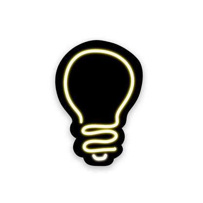 Neon Bulb Sticker waterproof vinyl decal for laptop, bike, car & bottle