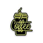 Neon Coffee Sticker waterproof vinyl decal for laptop, bike, car & bottle