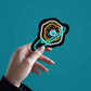 Neon Donut universe Sticker waterproof vinyl decal for laptop, bike, car & bottle
