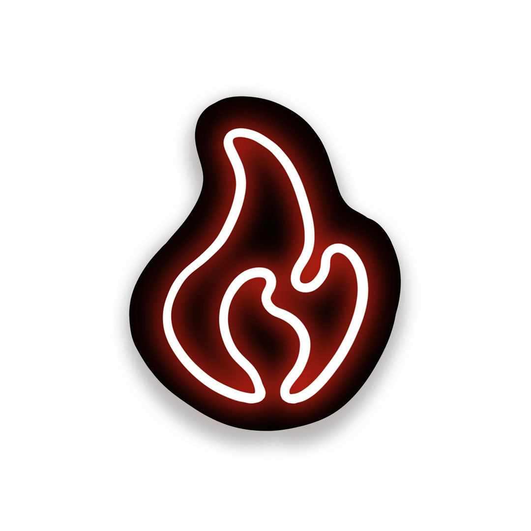 Neon Fire Sticker - Stickers | STICK IT UP
