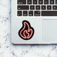 Neon Fire Sticker waterproof vinyl decal for laptop, bike, car & bottle