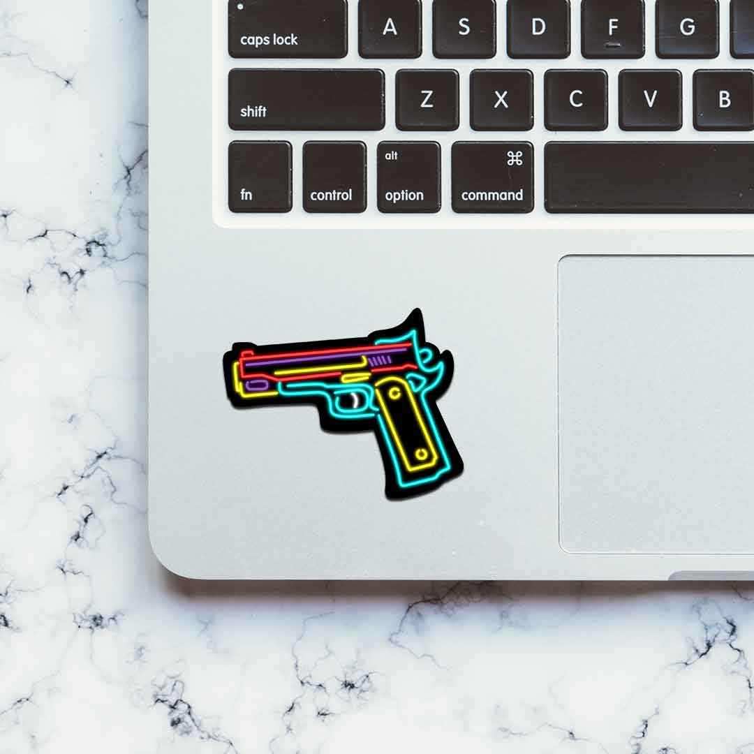 Neon Gun Sticker - STICK IT UP
