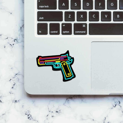 Neon Gun Sticker - STICK IT UP