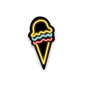 Neon Ice - Cream Sticker waterproof vinyl decal for laptop, bike, car & bottle
