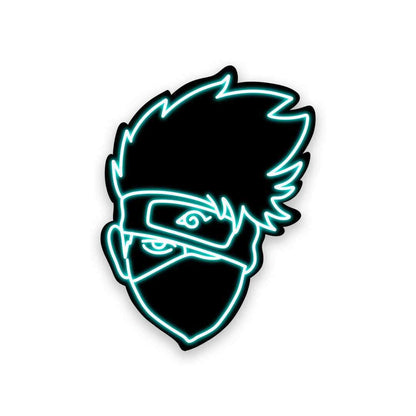 Neon Kakashi Sticker waterproof vinyl decal for laptop, bike, car & bottle