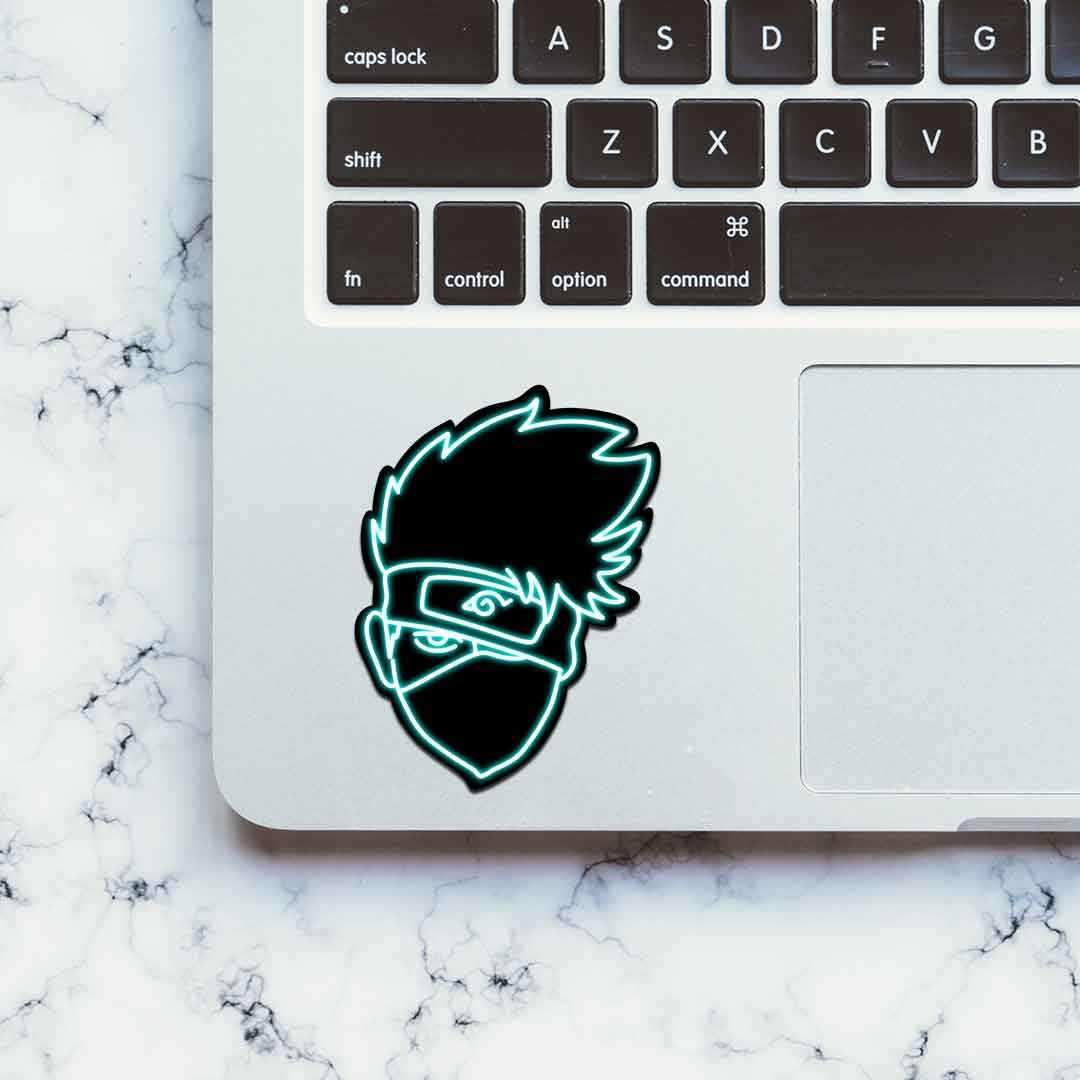 Neon Kakashi Sticker waterproof vinyl decal for laptop, bike, car & bottle